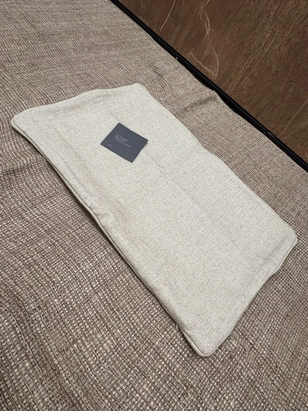 RH Restoration Hardware Custom Italian Pietro Solid Piped Lumbar Pillow Cover